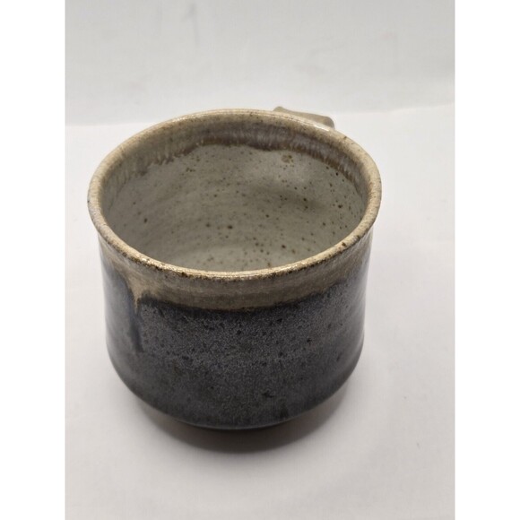 Studio Art Pottery Coffee Mug Blue Tones Stoneware Signed - Picture 4 of 10